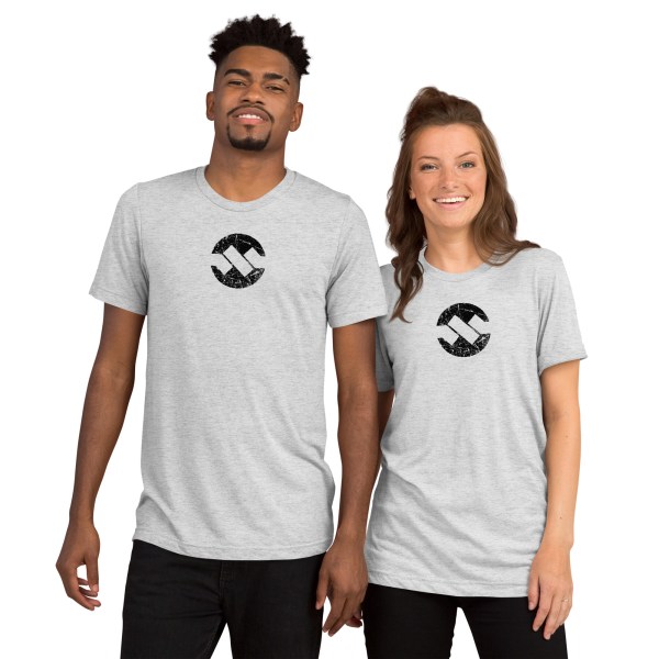 Vintage Distressed Black Logo T-Shirt